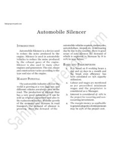 Read more about the article Project Report For Automobile Silencer