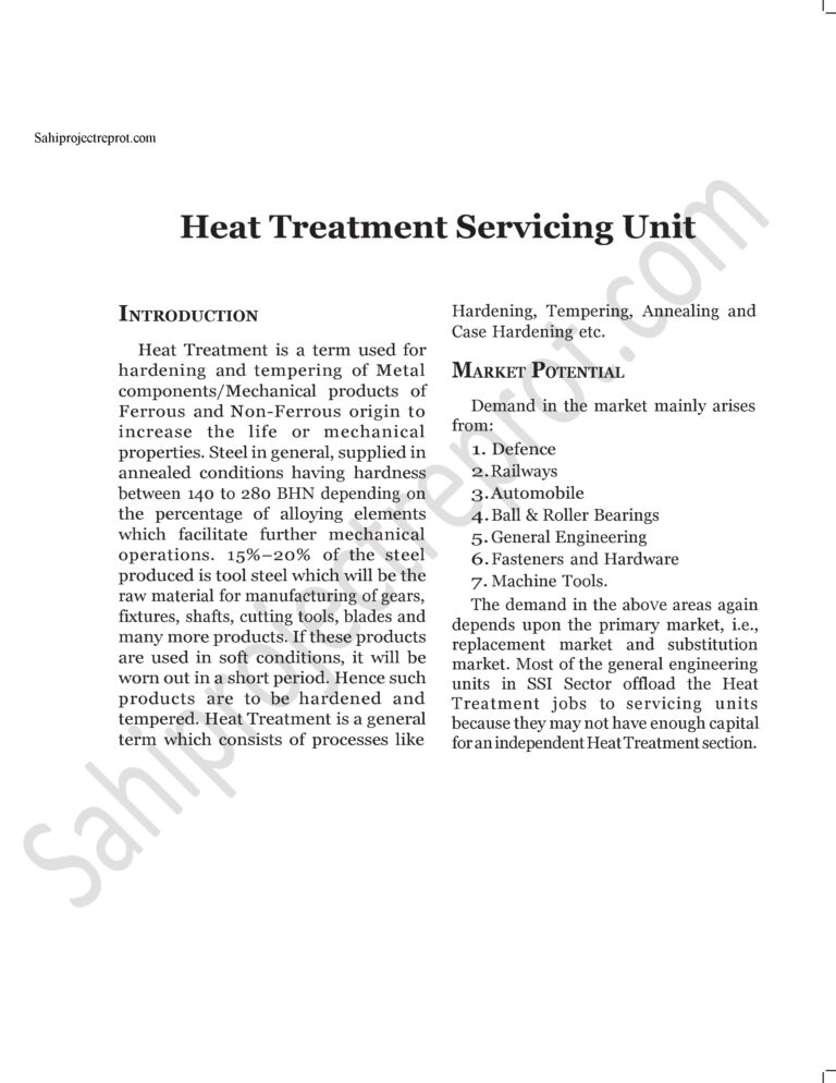 Read more about the article Sahi project report for Heat Treatment Servicing Unit