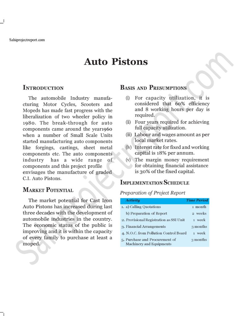 4 Sahi project report for Auto Pistons