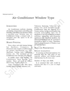 Read more about the article Sahi Project Report for Air Conditioner Window Type