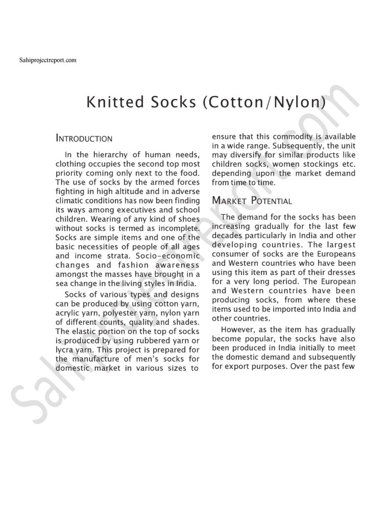 Read more about the article Sahi project report for Knitted Socks (Cotton/Nylon)