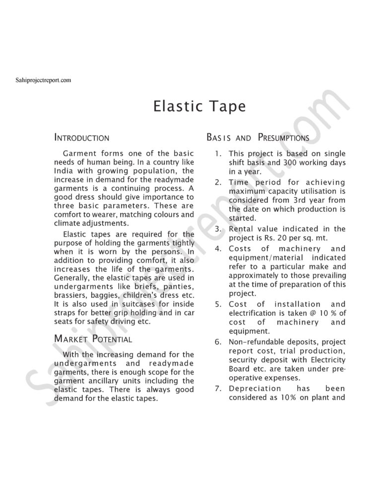 Read more about the article Sahi project report for Elastic Tape