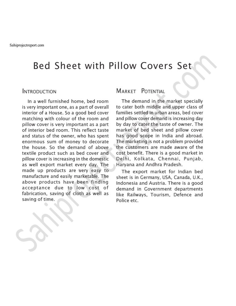 Read more about the article Sahi project report for  Bed Sheet with Pillow Covers Set