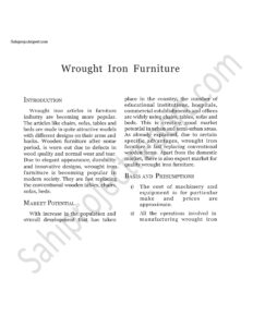 Read more about the article Sahi project report for Wrought Iron Furniture