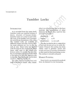 Read more about the article Sahi project report for Tumbler Locks