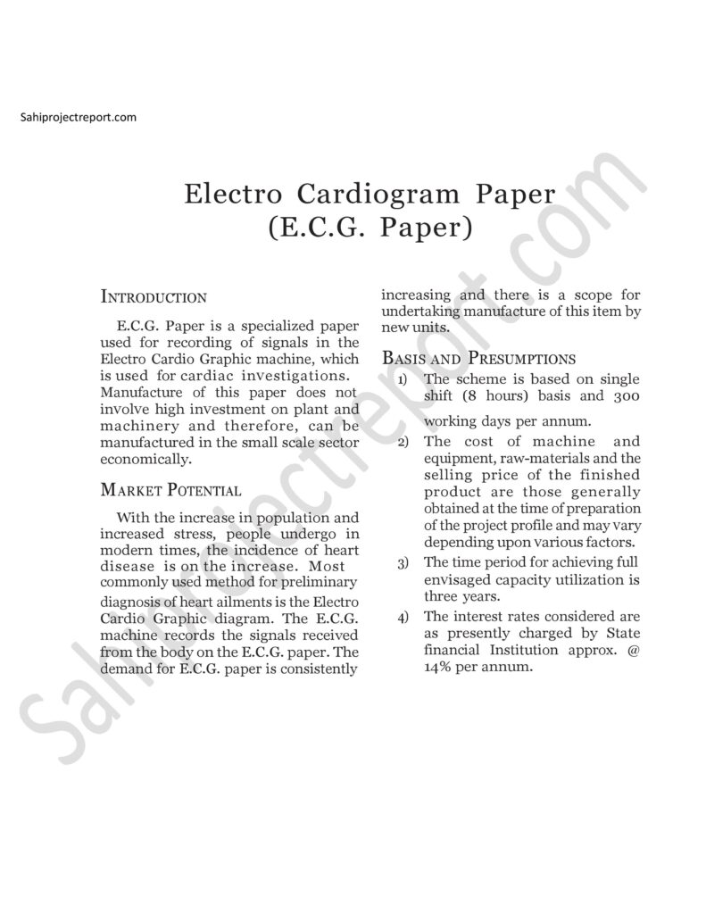 ch124 1 Sahi project report for Electro Cardiogram Paper (E.C.G. Paper)