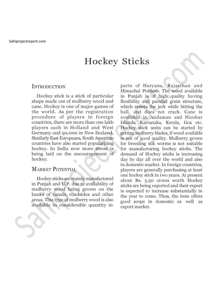 Read more about the article Sahi project report for  Hockey Sticks