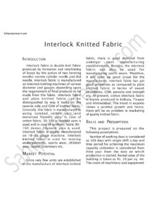 Read more about the article Sahi project report for Interlock Knitted Fabric